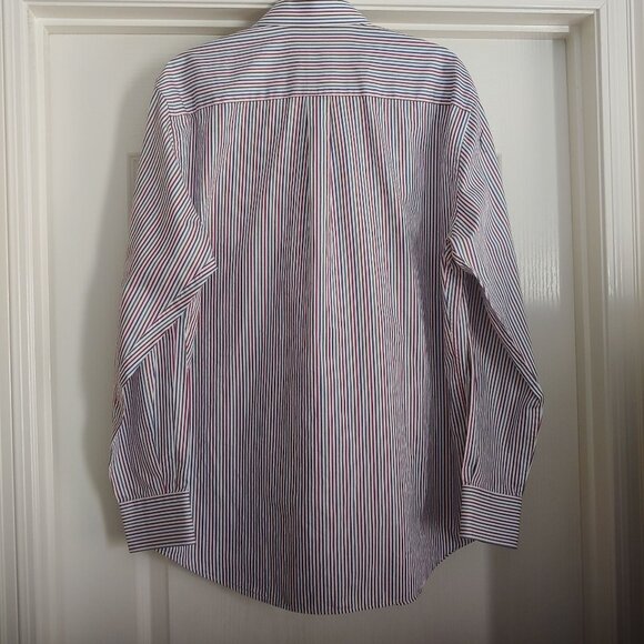 Peter Millar Stripe Cotton Button Down Preppy Business Office Shirt L - Picture 2 of 9